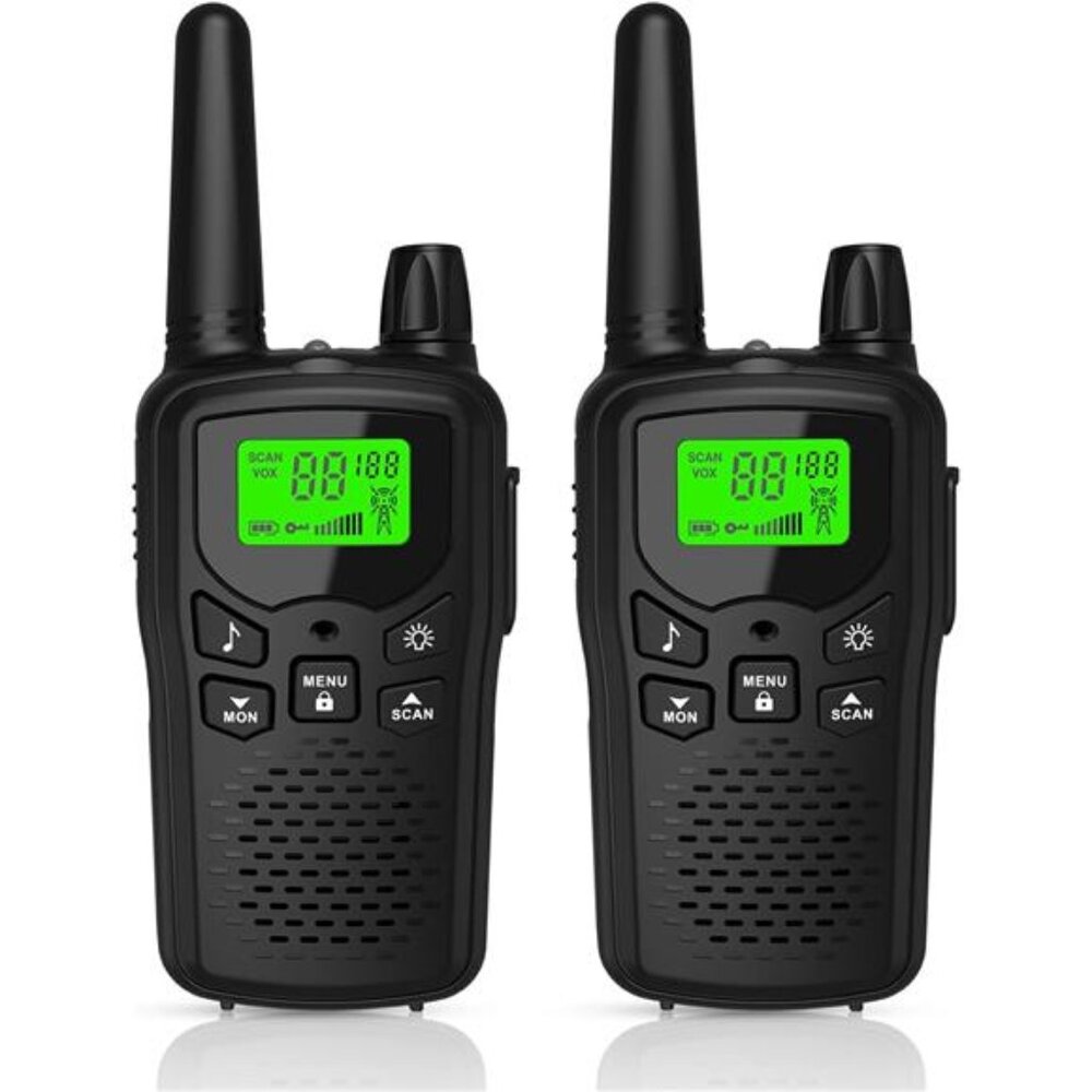 Long Range Walkie Talkies with 22 FRS Channels, Adults with Lamp, VOX, LCD